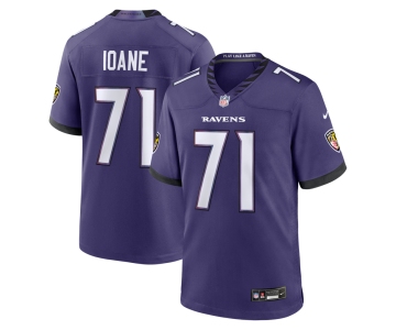 Men's Baltimore Ravens #71  IOANE  Purple 2026 Game Football Stitched Jersey