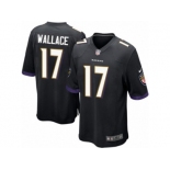 Men's Nike Baltimore Ravens #17 Mike Wallace Game Black Alternate NFL Jersey