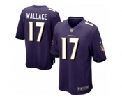Men's Nike Baltimore Ravens #17 Mike Wallace Game Purple Team Color NFL Jersey