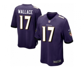 Men's Nike Baltimore Ravens #17 Mike Wallace Game Purple Team Color NFL Jersey