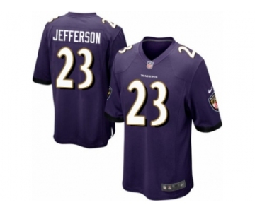 Men's Nike Baltimore Ravens #23 Tony Jefferson Game Purple Team Color NFL Jersey