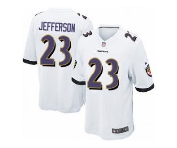 Men's Nike Baltimore Ravens #23 Tony Jefferson Game White NFL Jersey