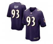 Men's Nike Baltimore Ravens #93 Lawrence Guy Game Purple Team Color NFL Jersey