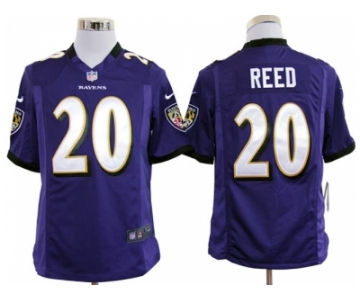 nike nfl baltimore ravens #20 reed purple[game]