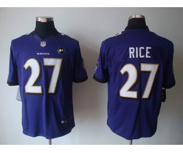 nike nfl jerseys baltimore ravens #27 ray rice purple[nike limited Art Patch]