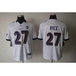 nike nfl jerseys baltimore ravens #27 ray rice white[nike limited Art Patch]
