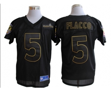 nike nfl jerseys baltimore ravens #5 flacco black[champions]