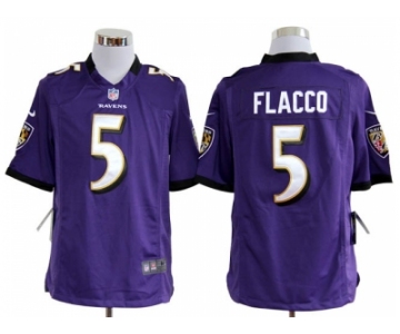 nike nfl jerseys baltimore ravens #5 flacco purple[game]