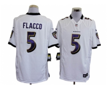 nike nfl jerseys baltimore ravens #5 flacco white[game]