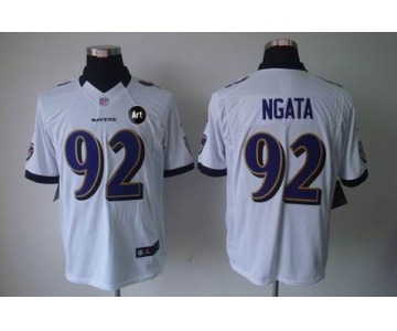 nike nfl jerseys baltimore ravens #92 ngata white[nike limited Art Patch]