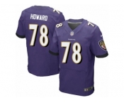 Men Nike Baltimore Ravens #78 Austin Howard Elite Purple Team Color NFL Jersey
