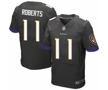 Men's Baltimore Ravens #11 Seth Roberts Elite Black Alternate Football Jersey