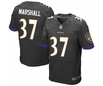 Men's Baltimore Ravens #37 Iman Marshall Elite Black Alternate Football Jersey