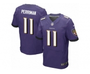 Men's Nike Baltimore Ravens #11 Breshad Perriman Elite Purple Team Color NFL Jersey