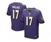 Men's Nike Baltimore Ravens #17 Mike Wallace Elite Purple Team Color NFL Jersey