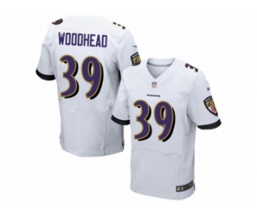 Men's Nike Baltimore Ravens #39 Danny Woodhead Elite White NFL Jersey