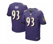 Men's Nike Baltimore Ravens #93 Lawrence Guy Elite Purple Team Color NFL Jersey