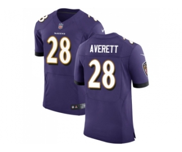 Nike Baltimore Ravens #28 Anthony Averett Purple Team Color Men Stitched NFL Vapor Untouchable Elite Jersey