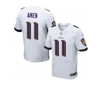 nike nfl jerseys baltimore ravens #11 kamar aiken white[Elite]