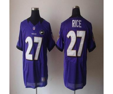 nike nfl jerseys baltimore ravens #27 ray rice purple[elite  Art Patch]