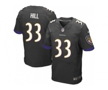 nike nfl jerseys baltimore ravens #33 will hill black[Elite][hill]