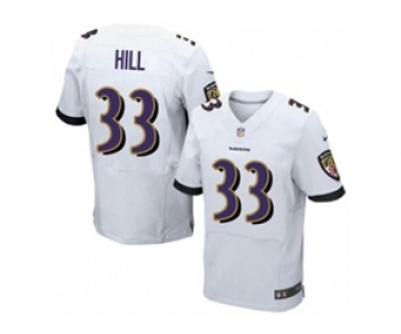 nike nfl jerseys baltimore ravens #33 will hill white[Elite][hill]