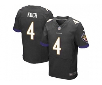nike nfl jerseys baltimore ravens #4 koch black[Elite]