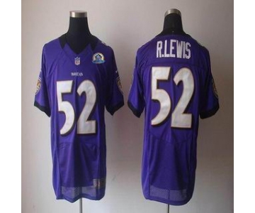 nike nfl jerseys baltimore ravens #52 r.lewis purple[Elite 50th Patch]