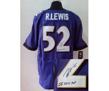 nike nfl jerseys baltimore ravens #52 r.lewis purple[Elite signature]