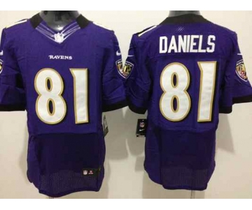 nike nfl jerseys baltimore ravens #81 daniels purple[Elite][daniels]