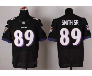 nike nfl jerseys baltimore ravens #89 smithsr black[Elite]