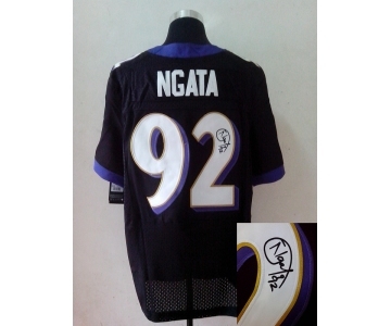 nike nfl jerseys baltimore ravens #92 ngata black[Elite signature]