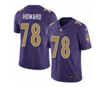 Men Nike Baltimore Ravens #78 Austin Howard Limited Purple Rush Vapor Untouchable NFL Jersey