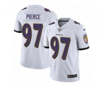 Men Nike Baltimore Ravens #97 Michael Pierce White Vapor Untouchable Limited Player NFL Jersey
