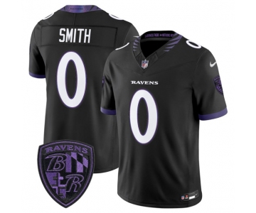 Men's Baltimore Ravens #0 Roquan Smith Black 2026 F.U.S.E. Alternate Vapor Limited Football Stitched Jersey