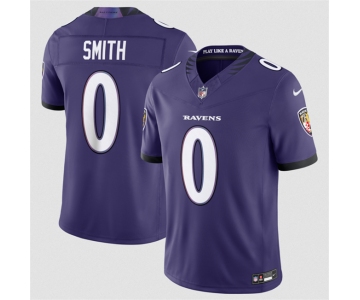 Men's Baltimore Ravens #0 Roquan Smith Purple 2026 F.U.S.E Vapor Stitched Limited Football Jersey