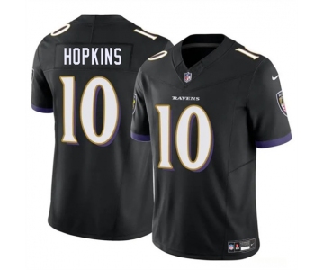 Men's Baltimore Ravens #10 DeAndre Hopkins Black 2025 F.U.S.E. Vapor Limited Football Jersey