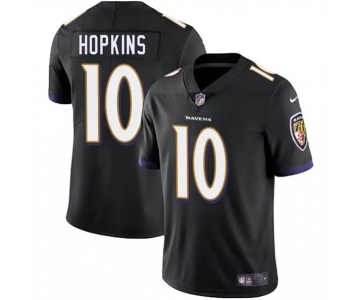 Men's Baltimore Ravens #10 DeAndre Hopkins Black Vapor Limited Football Jersey