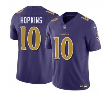 Men's Baltimore Ravens #10 DeAndre Hopkins Purple 2025 F.U.S.E. Vapor Limited Football Jersey