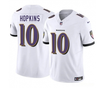 Men's Baltimore Ravens #10 DeAndre Hopkins White 2025 F.U.S.E. Vapor Limited Football Jersey