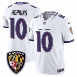 Men's Baltimore Ravens #10 DeAndre Hopkins White 2026 F.U.S.E. Vapor Limited Football Stitched Jersey Men's Baltimore Ravens #10 DeAndre Hopkins White 2026 F.U.S.E. Vapor Limited Football Stitched Jersey