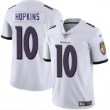 Men's Baltimore Ravens #10 DeAndre Hopkins White Vapor Limited Football Jersey