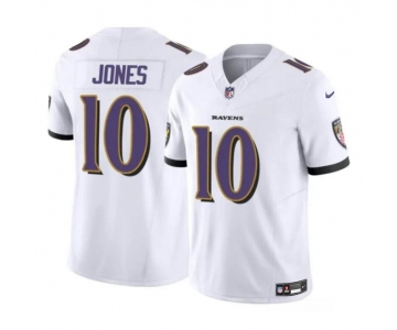Men's Baltimore Ravens #10 Emory Jones White 2023 F.U.S.E Vapor Limited Football Jersey