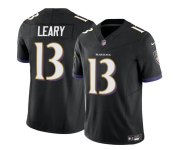 Men's Baltimore Ravens #13 Devin Leary Black 2023 F.U.S.E. Vapor Limited Football Jersey