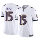 Men's Baltimore Ravens #15 Cooper Rush White 2025 F.U.S.E. Vapor Limited Football Jersey