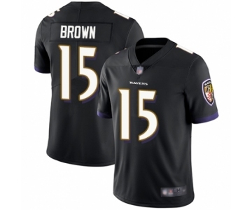 Men's Baltimore Ravens #15 Marquise Brown Black Alternate Vapor Untouchable Limited Player Football Jersey