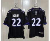 Men's Baltimore Ravens #22 Derrick Henry Black 2026 Alternate Vapor Limited Football Stitched Jersey Men's Baltimore Ravens #22 Derrick Henry Black 2026 Alternate Vapor Limited Football Stitched Jersey
