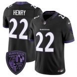 Men's Baltimore Ravens #22 Derrick Henry Black 2026 F.U.S.E. Alternate Vapor Limited Football Stitched Jersey