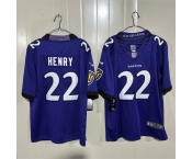 Men's Baltimore Ravens #22 Derrick Henry Purple 2026 Alternate Vapor Limited Football Stitched Jersey Men's Baltimore Ravens #22 Derrick Henry Purple 2026 Alternate Vapor Limited Football Stitched Jersey