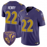 Men's Baltimore Ravens #22 Derrick Henry Purple 2026 F.U.S.E. Alternate Vapor Limited Football Stitched Jersey